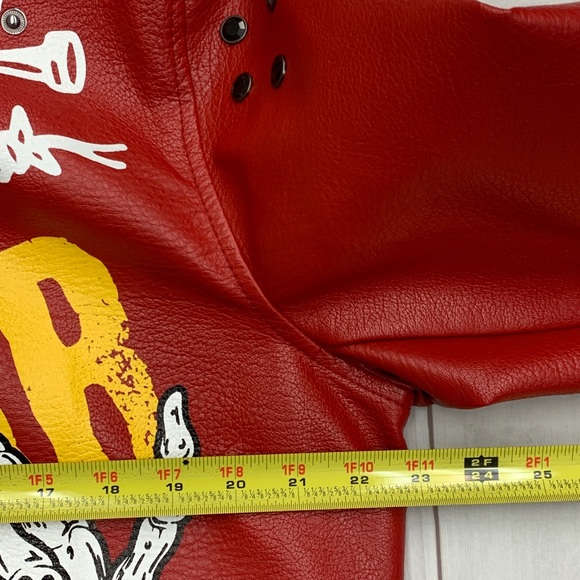 R3BEL MENS LEOPARD COLLAR BIKER  Bomber JACKET Large Retail 250$ Graphic Print - Picture 11 of 12